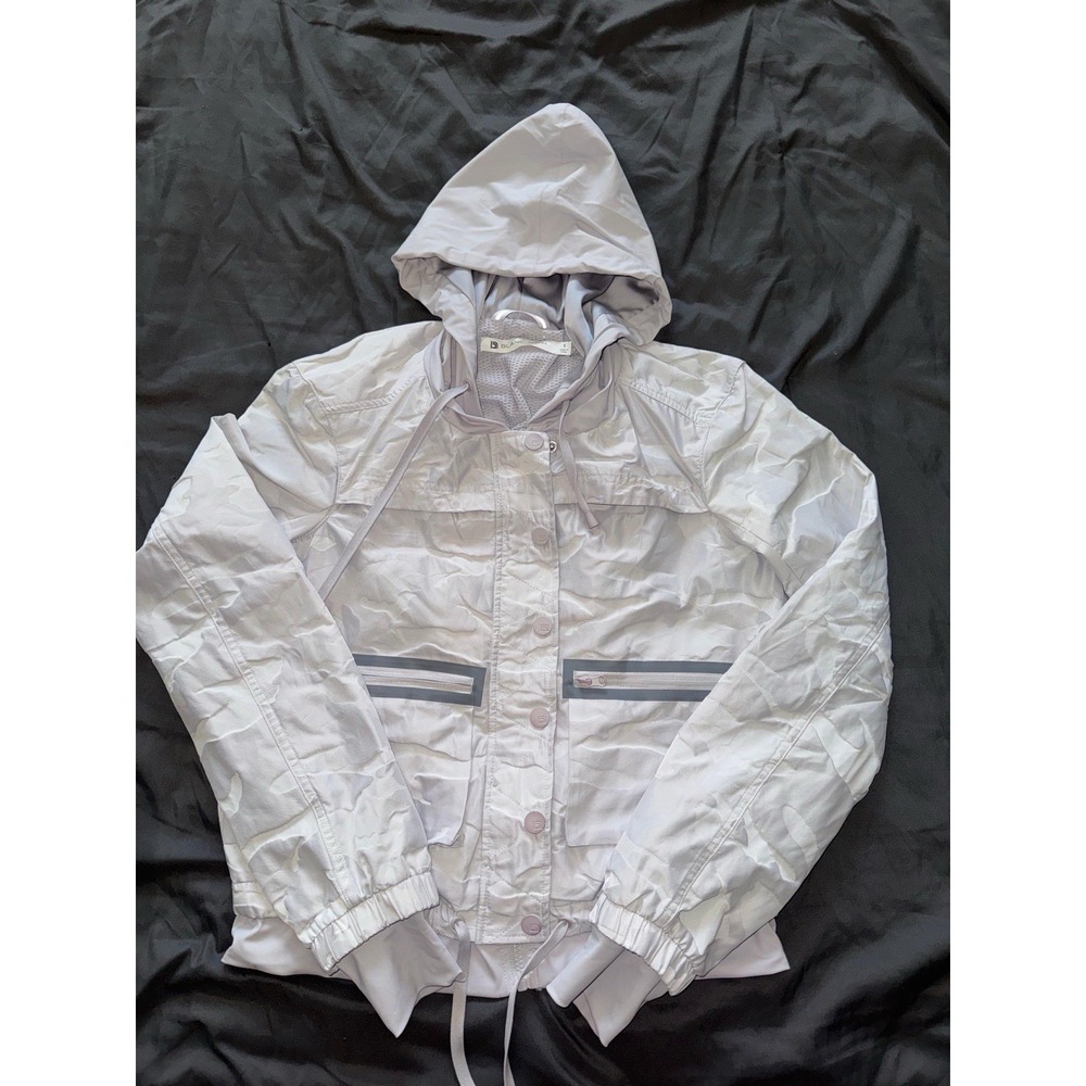 Blanc Noir Camo Skyfall Hooded Aviator Jacket Full Zip‎ Size Small